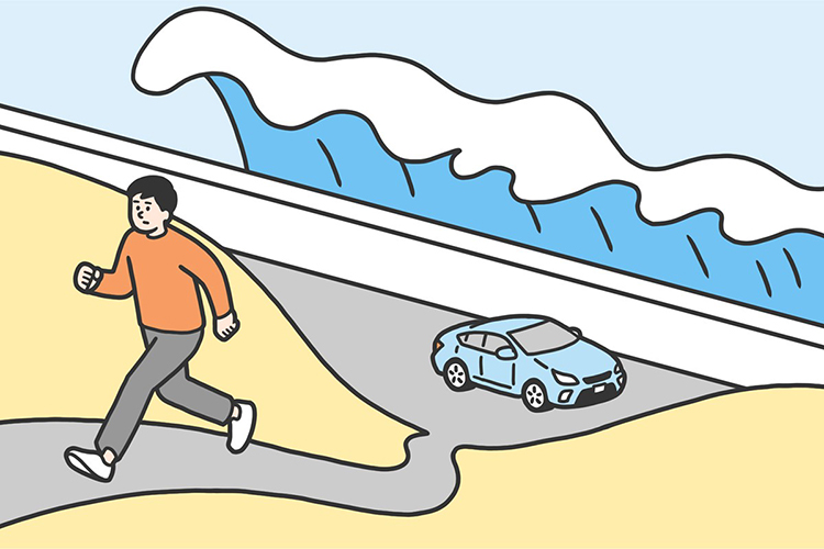 津波が発生したときの避難法。命と車を守る対処と日頃の備え